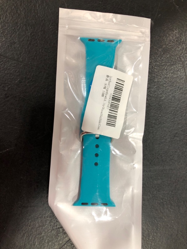 Photo 1 of Sport Band Compatible with Apple Watch Bands 49mm 45mm 44mm 42mm 41mm 40mm 38mm, Soft Silicone Wristband Replacement Strap with Classic Clasp for iWatch Series 9 Ultra SE 8 7 6 5 4 3 2 1 for Women Men Blue 38/40/41mm