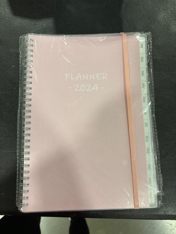 Photo 2 of 2024 Appointment Book - Appointment Planner with 12 Monthly Tabs from Jan. 2024-Dec. 2024 Appointment Book Hourly, 7x10 In Flexible Cover with Twin-Wire Binding, 2024 Weekly Appointment Book, Rose