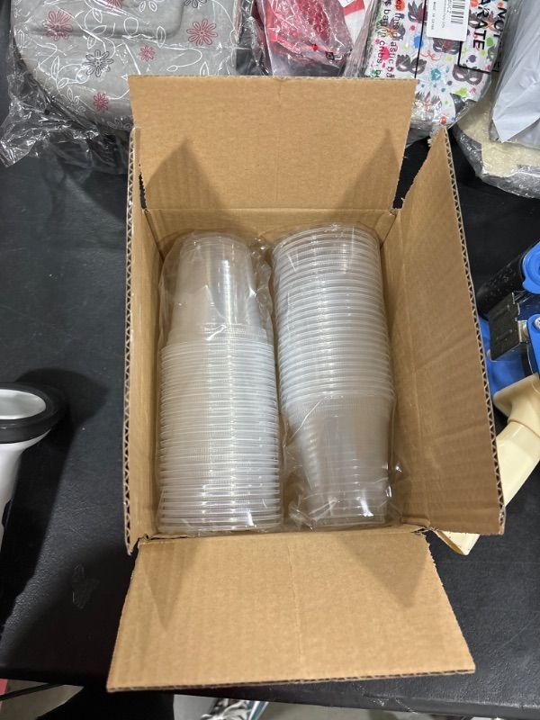 Photo 2 of 250 Clear Plastic Cups | 9 oz Plastic Cups | Clear Disposable Cups | PET Clear Cups | Plastic Water Cup | Plastic Wine Glasses | Clear Plastic Party Cups | Bulk Plastic Tumblers 250ct