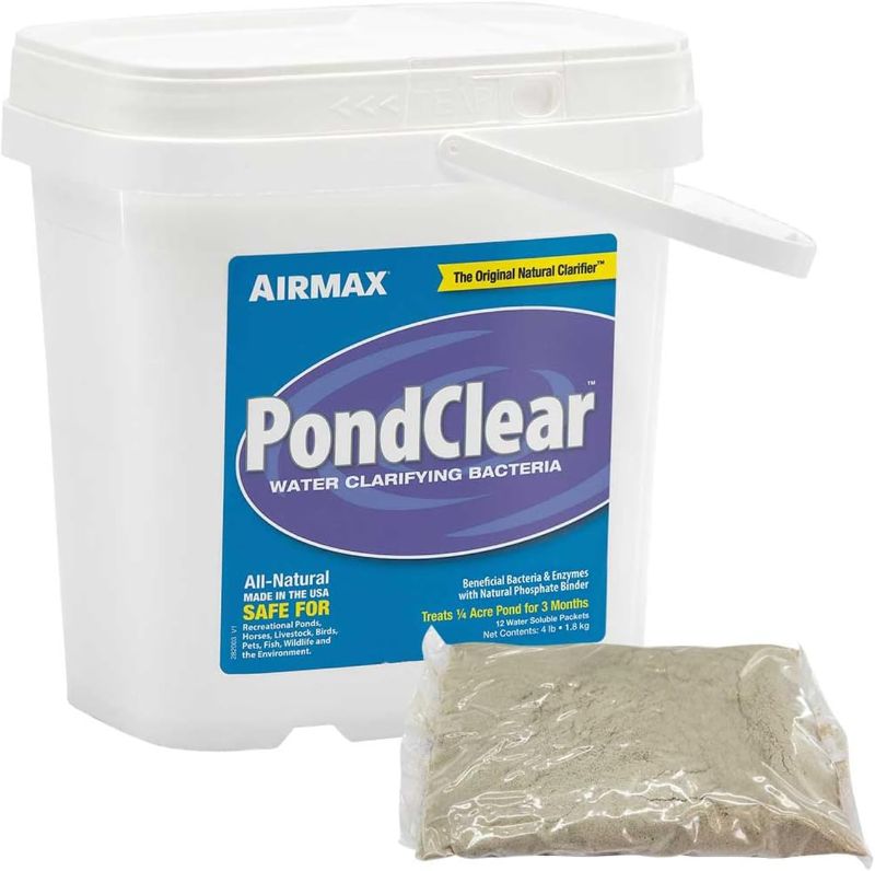 Photo 1 of Airmax PondClear Packets, Beneficial Bacteria & Enzyme Clarifier Treatment with Ecoboost PRx, Clear & Clean Pond & Lake Water, Safe for Fish, 12 Count
