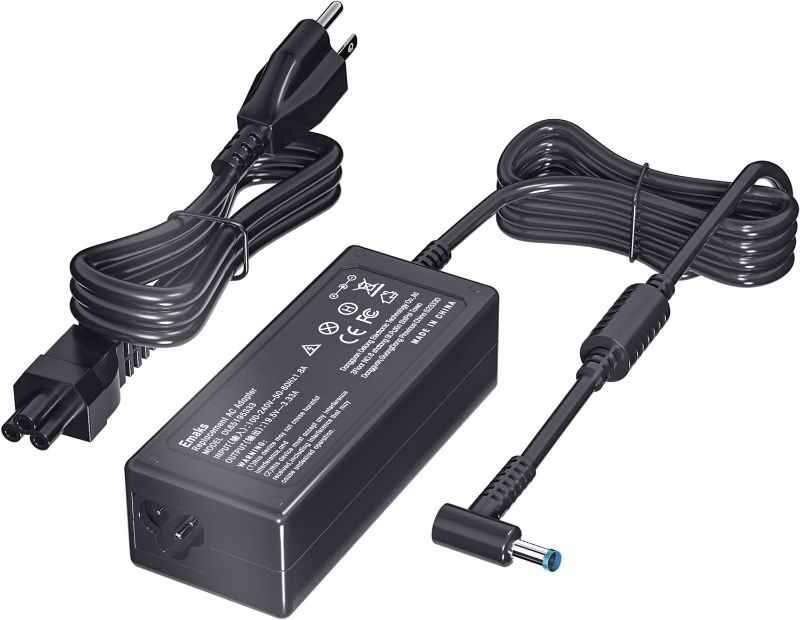 Photo 1 of 45W 65W Emaks Ac Adapter/Laptop Charger/Power Supply/Cargador for HP Pavilion 15-F:15-f111dx 15-f272wm 15-f211wm 15-f271wm 15-f233wm 15-f387wm 15-f211nr 15-f337wm 15-f224wm and More hp Laptop
