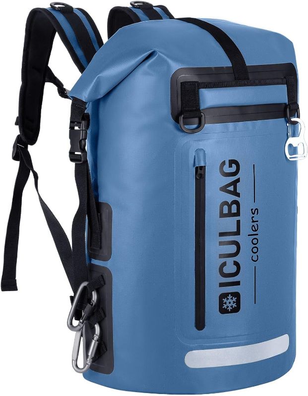 Photo 1 of Iculbag 48cans Cooler Backpack Insulated Waterproof for Men Women Insulated Backpack Cooler Leak Proof Waterproof for 24 Hours Cooling for Camping Picnic Hiking Beach Travel Kayaking
