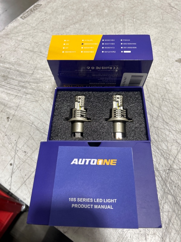 Photo 2 of AUTOONE H4/9003/HB2 LED Bulbs Super Bright, 6000K White H4 Halogen Raplacement Fog Lights, Canbus Ready Direct Fit, Pack of 2
