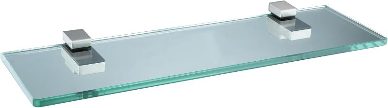 Photo 1 of XVL 15-Inch Bathroom Glass Shelf Brushed GS3002L
