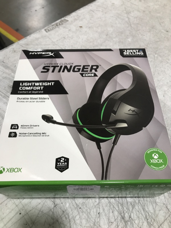 Photo 2 of HyperX CloudX Stinger Core - Official Licensed for Xbox, Gaming Headset with In-Line Audio Control, Immersive In-Game , Microphone Wired CloudX Stinger Core Headset