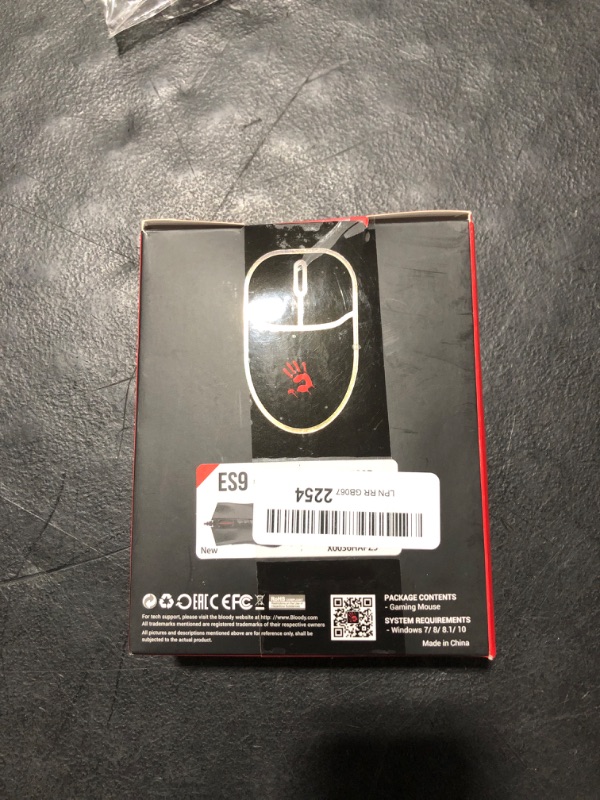 Photo 1 of Bloody ES9Pro FPS RGB Gaming Mouse, PMW3327 Chip, 6200 CPI, 2000Hz Report Rate, 220 IPS, 4M Onboard Memory, Fully Programmable with Advanced Preset Macros
