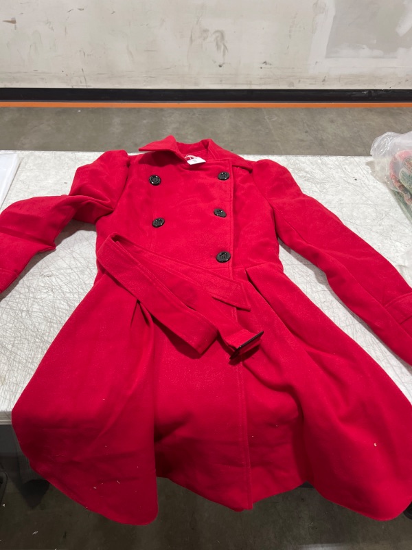 Photo 1 of Long Red button down coat size M 