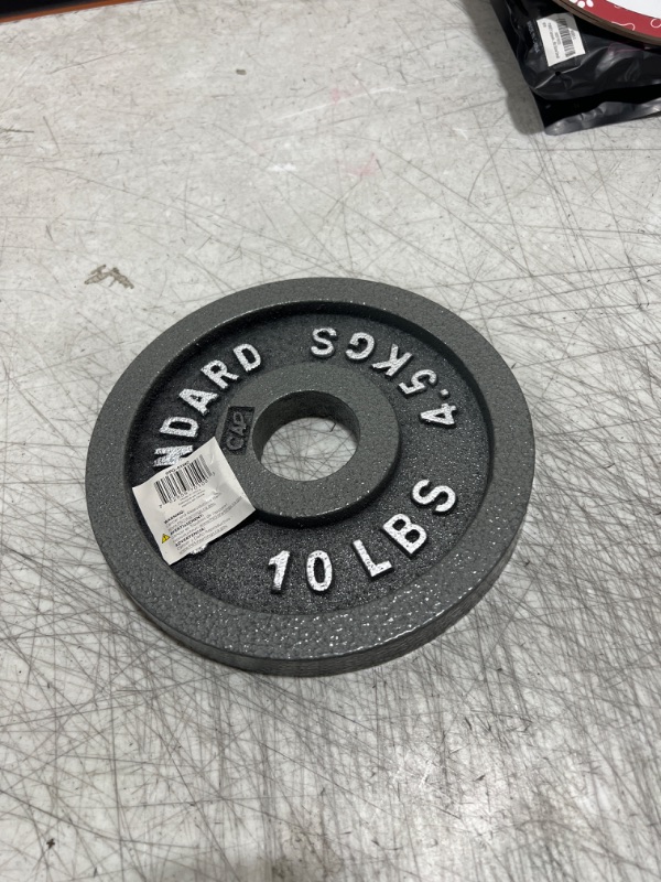 Photo 2 of CAP Barbell Olympic 2-Inch Weight Plate, GRAY 10 LBS( 4.5 KGS), Single