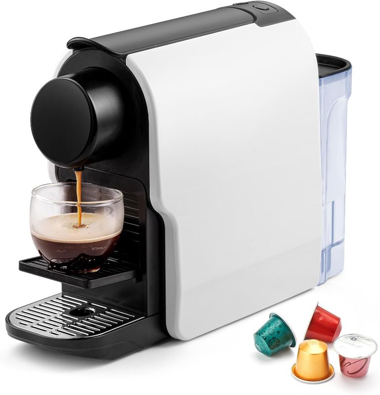 Photo 1 of beanglass Mini Espresso Machine Compatible for Nespresso Orignial Pods, Capsule Coffee Maker with 20 Bar High Pressure Pump, Removable Water Tank 
