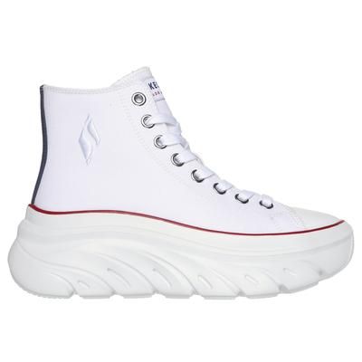 Photo 1 of Skechers Women's Funky Street - Groove Way Shoes Size 9.5 White/Navy Textile/Synthetic/Metal Vegan