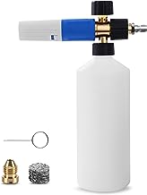 Photo 1 of Foam Cannon Soap, Pressure Washers Foam Cannon with 1/4 Inch Quick Connect,Dual Adjustable Nozzle Snow Wash Cannon with Bottle, Professional Car Foam Cannon Fits Most Pressure Washing(1 L,4000 PSI)