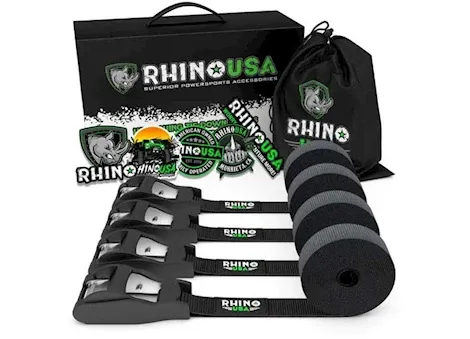Photo 1 of RHINO USA 1IN X 12FT LASHING TIE-DOWN STRAPS (4-PACK)