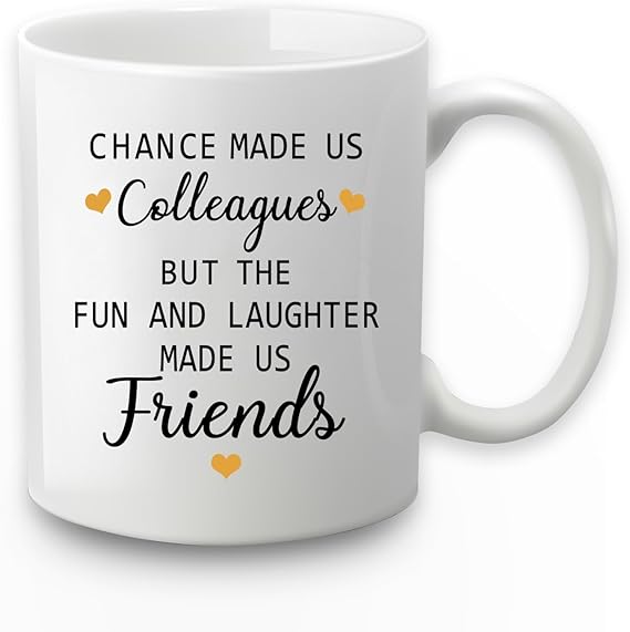 Photo 1 of 11 oz Chance Made Us Colleagues Mug, Porcelain Drinking Cup, White, for Coworker Gifts, Christmas
