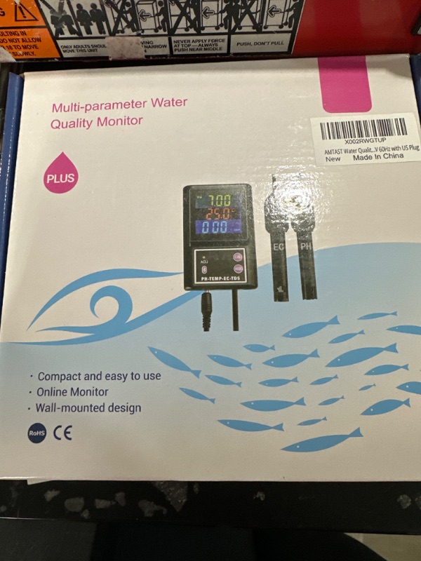 Photo 2 of Water Quality Tester 4 in 1 PH, EC, TDS(PPM), Temp Multi-Parameter Water Quality Monitoring with Bluetooth for Pools Ponds Aquariums Water Tank, 110V 60Hz with US Plug
