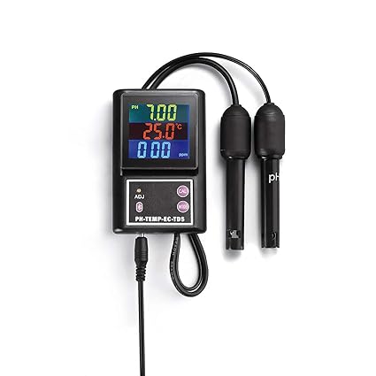 Photo 1 of AMTAST Water Quality Tester 4 in 1 PH, EC, TDS(PPM), Temp Multi-Parameter Water Quality Monitoring with Bluetooth for Pools Ponds Aquariums Water Tank, 110V 60Hz with US Plug 