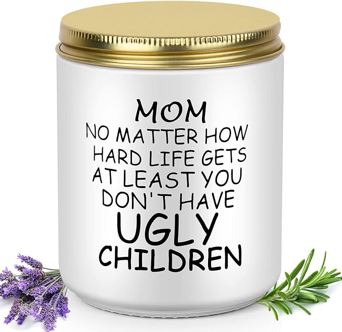 Photo 1 of Mothers Day Gifts for Mom from Daughter Son, Funny Mom Gifts for Birthday Christmas Valentines Day, Soy Wax, Lavender Scented Candles(7oz)

