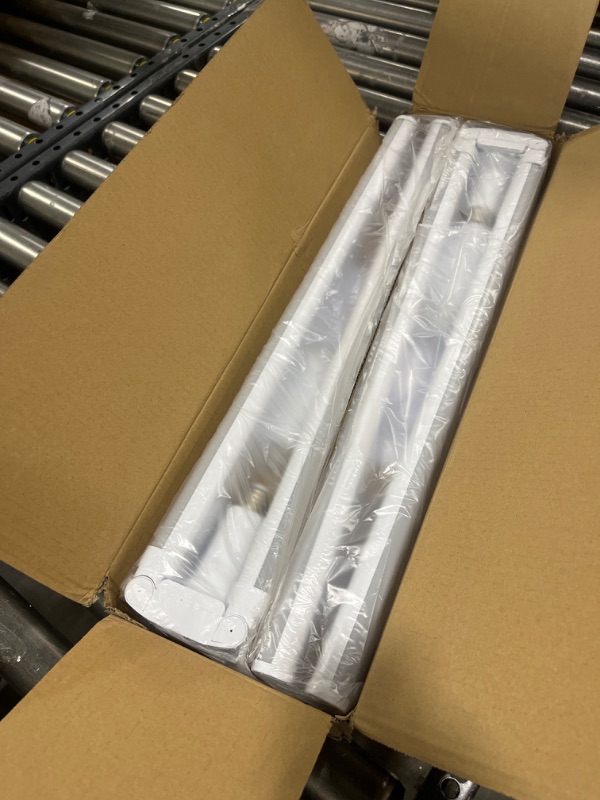Photo 1 of 2 Pack 4FT LED Shop Light, Deformable LED Shop Light, E26 Base Easy Installstion Shop Lights Fixture, 6000LM, 50W [250W Equivalent], 5000K Daylight Shop Lights for Garages, Workshops, Basements, ETL White 50W