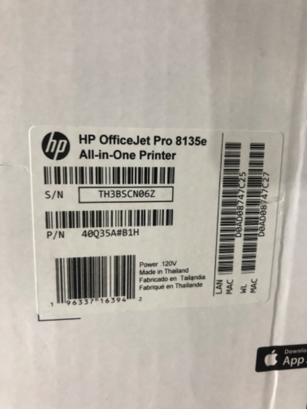 Photo 5 of HP OfficeJet Pro 8135e All-in-One Printer, Color, Printer for Home, Print, Copy, scan, fax, Instant Ink Eligible; Automatic Document Feeder; Touchscreen; Quiet Mode; Print Over VPN New Version