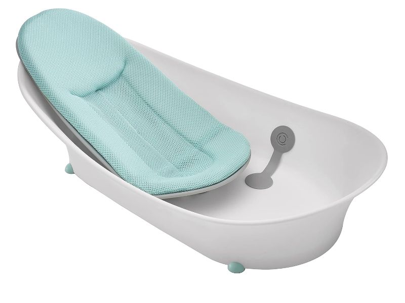 Photo 1 of  Contours Oasis 2-Stage Comfort Cushion Infant Bathtub and Baby Bathtub, Baby Tub, Quick-Dry Newborn Bath Tub, Baby Bathtub Newborn to Toddler, Grow with Me Baby Tub, Plush Cushion - White 