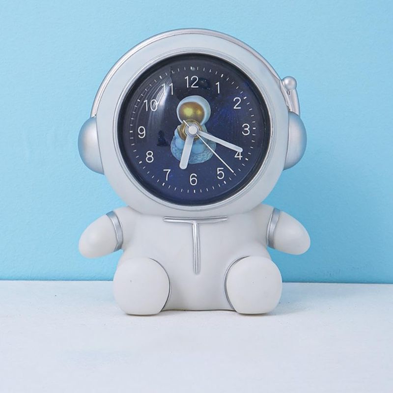 Photo 1 of Astronaut Alarm Clock Dual Use Money Bank Astronaut Piggy Bank Money Saving Pot Home Decoration Money Saving Jar (White)
