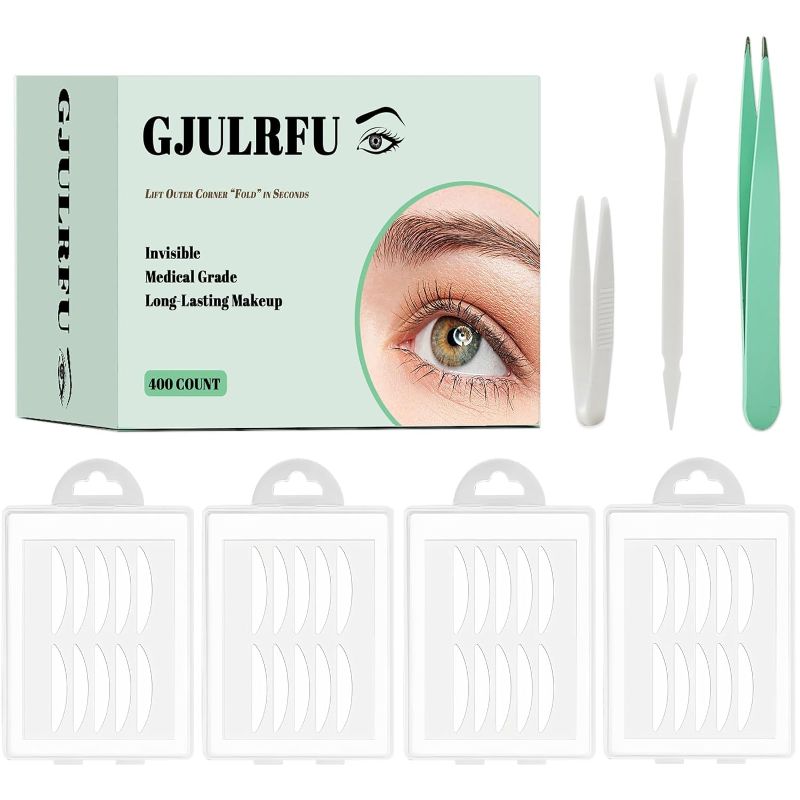 Photo 1 of  Eyelid Tape, 400 Count - 5mm Premium Quality Invisible Eyelid Lifter Strips, Surgery-Free Invisible Double Eyelid Sticker, Suitable for Uneven or Monolids, Say Goodbye to Hooded, Droopy Lids 