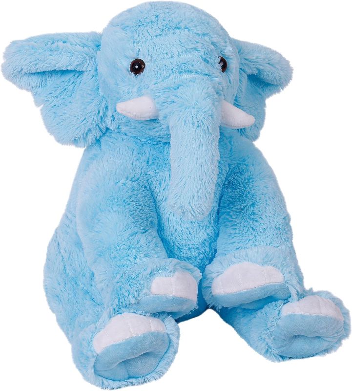 Photo 1 of  Weighted Elephant Stuffed Animals, 5Lb Weighted Plush Giant 16in Elephant Throw Pillow Plushie for Boys, and Girls Christmas (Blue) 