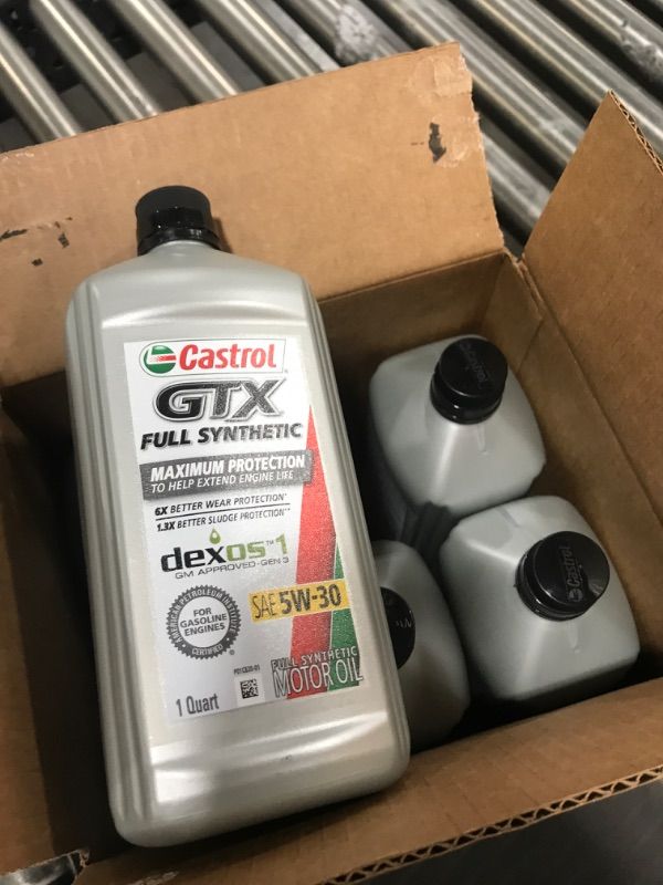 Photo 2 of Castrol GTX Full Synthetic 5W-30 Motor Oil, 1 Quart, Pack of 6 1 Qt (6 Pack) 5W-30 Oil