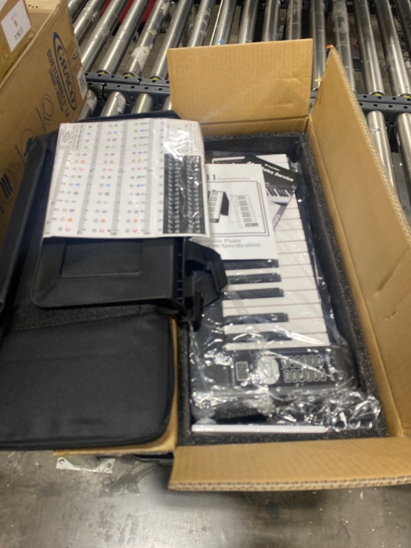 Photo 1 of FingerBallet 61 Key Folding Piano Keyboard,Semi-Weighted Key Digital Piano,Portable Piano for Beginner, Travel Electric Piano with MIDI&Bluetooth, Carrying Bag,Piano Pedal,Black1025111980