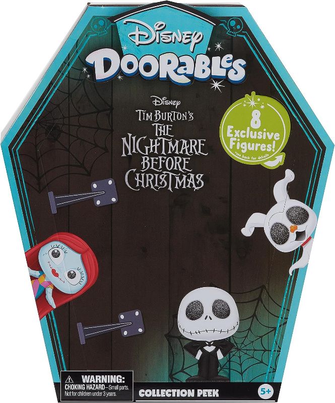 Photo 1 of  Disney Doorables Tim Burton’s The Nightmare Before Christmas Collection Peek, 8 Exclusive Mini Figures, Officially Licensed Kids Toys for Ages 5 Up 