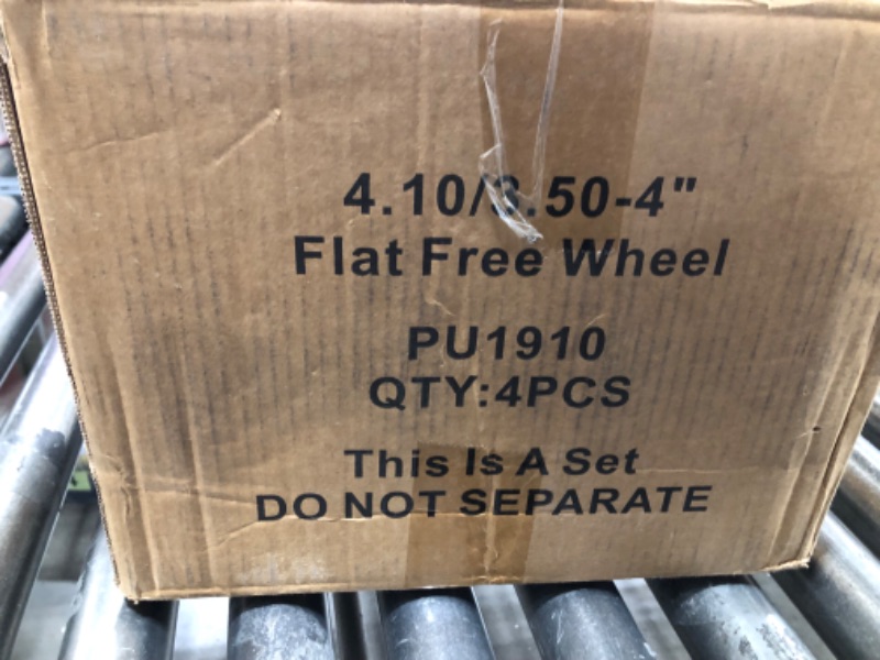 Photo 3 of 4.10/3.50-4" FLAT FREE WHEEL, SET OF 4