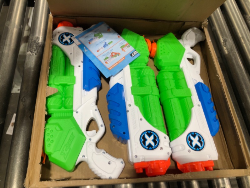 Photo 2 of  X-Shot Water Warefare Typhoon Water Blaster (3 Pack) by ZURU, Watergun for Summer, XShot Water Toys, Squirt Gun Soaker, Pump Action Water Toy for Children, Boys, Teen, Men (3 Blasters) 