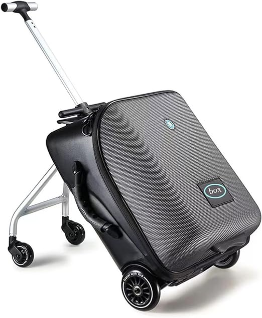 Photo 1 of 2-in-1 Kids Ride On Suitcase,Suitcase stroller,Kids Luggage Set,Detachable Student Trolley and Boarding Suitcase.20 Inch Expandable Suitcase with Spinner Wheels.Black
