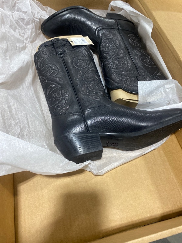 Photo 2 of Ariat Heritage Round Toe Western Boots - Women’s Leather Cowgirl Boots 8.5 Wide Black Deertan