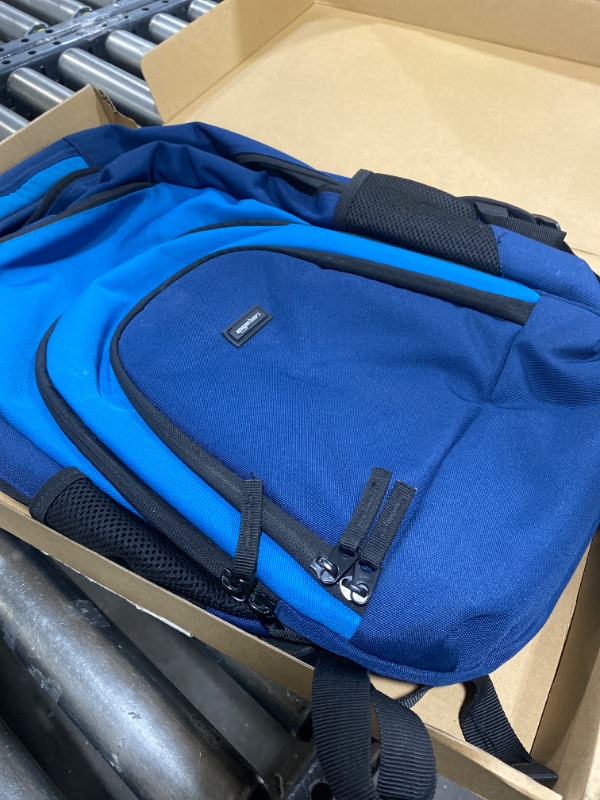 Photo 2 of AmazonBasics Campus Backpack, Blue
