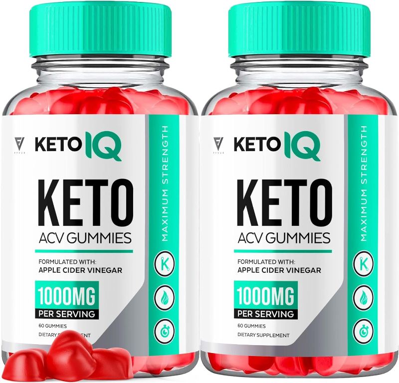 Photo 1 of (2 Pack) Keto IQ KetoIQ ACV Gummies, Keto IQ Keto ACV Gummies Advanced Weight Loss Keto+ ACV Apple Cider Vinegar Vitamin Formula, Keto IQ Gummy Supplement 1000MG Keto+ACV Folic Acid (120 Gummies) 