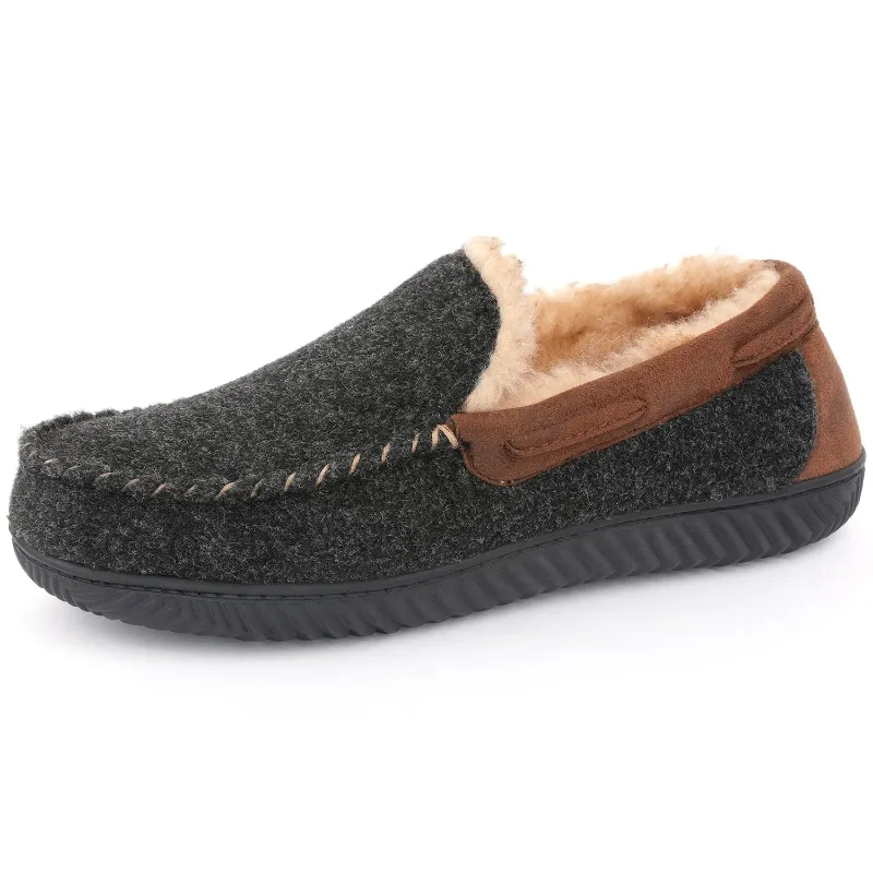 Photo 1 of 11 - RockDove Men's Hearthfire Memory Foam Moc Slipper 11 Black