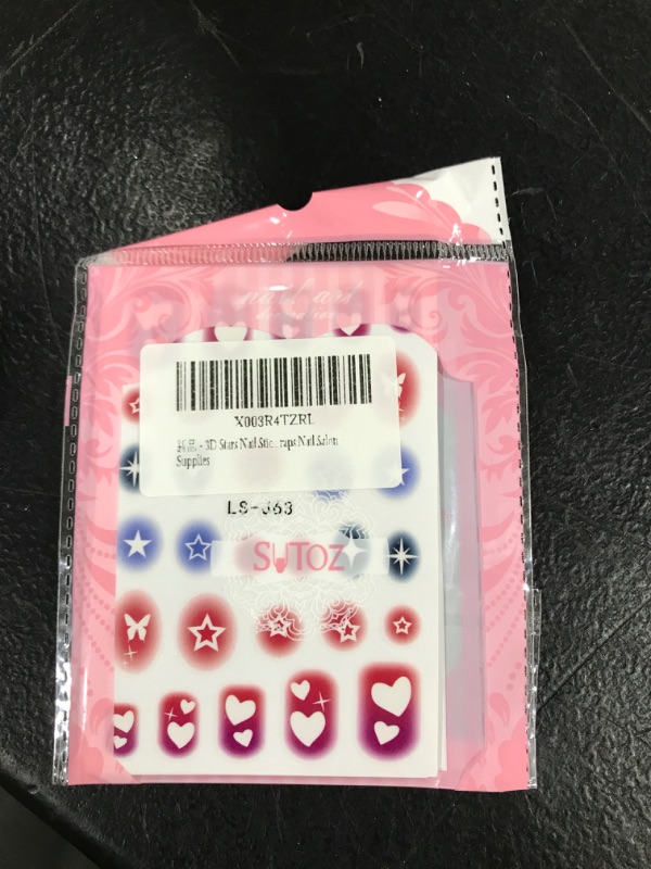 Photo 1 of 2 packs 3D stars nail stickers