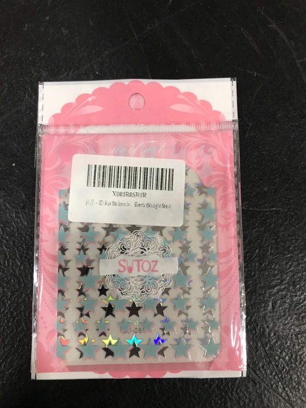 Photo 1 of 2 packs 3D stars nail stickers