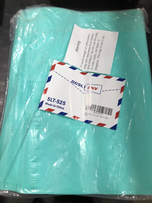 Photo 1 of 14.5x19" Teal Poly Mailers (50-Pack)