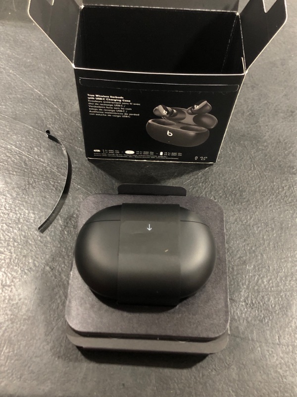 Photo 1 of Beats Studio Buds - True Wireless Noise Cancelling Earbuds - Compatible with Apple & Android, Built-in Microphone, IPX4 Rating, Sweat Resistant Earphones, Class 1 Bluetooth Headphones - Black Black Studio Buds