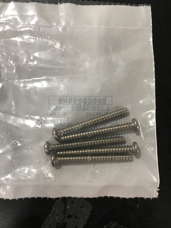 Photo 2 of 18-8 Stainless Steel Thread Rolling Screw for Plastic, Passivated Finish, Pan Head, Phillips Drive, #10-14 Thread Size, 2" Length (Pack of 5)