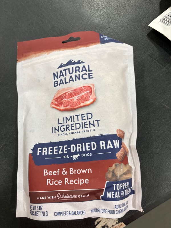 Natural Balance Freeze Dried Raw Dog Food, Limited Ingredient Adult ...