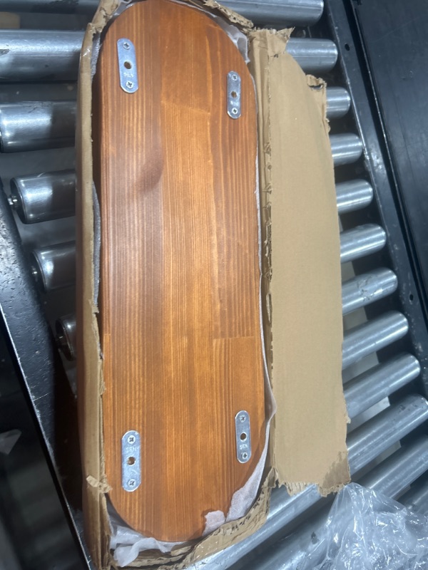 Photo 1 of Oval Solid Wood Narrow Side Table, Slim End Table, Small Coffee Table (Chestnut, Medium) Medium Chestnut