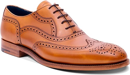 Photo 1 of BARKER Bladen Men's Handmade Dress Shoes Leather Brogue Oxford Formal Shoes for Men - 8