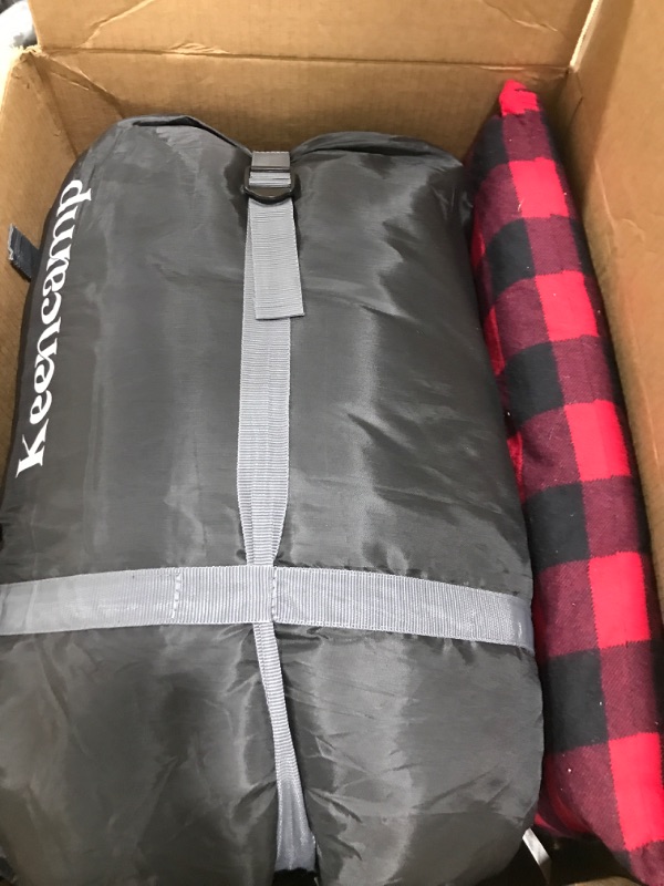 Photo 2 of 0 Degree Sleeping Bag Cotton Flannel Winter Cold Weather for Adults XXL Sleeping Bag 4 Season Big and Tall with Pillow Compression Sack
