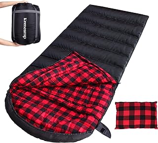 Photo 1 of 0 Degree Sleeping Bag Cotton Flannel Winter Cold Weather for Adults XXL Sleeping Bag 4 Season Big and Tall with Pillow Compression Sack
