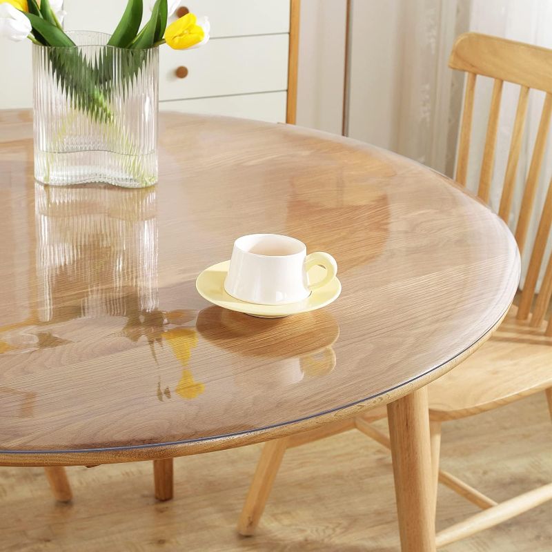 2mm Thick 24 Inch Clear Round Table Cover Protector, Clear Round Table ...