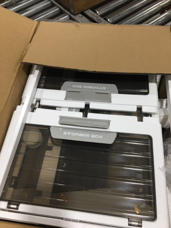 Photo 1 of Plastic Storage Bins, Stackable Storage Organizer With Wheels?Storage Containers with Lids, Collapsible Storage Box With Handle for Bedroom Living Room Kitchen, Closet Organizers and Storage (2 Pack) Large 2 Pack