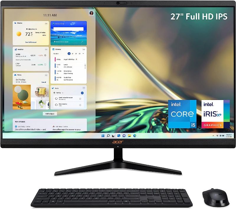 Photo 1 of Acer Aspire C27-1700-UA91 AIO Desktop | 27" Full HD IPS Display | 12th Gen Intel Core i5-1235U & Aspire C24-1700-UA91 AIO Desktop | 23.8" Full HD IPS Display | 12th Gen Intel Core i3-1215U