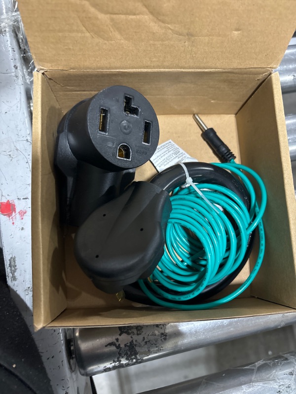 Photo 2 of 1.5FT Nema 10-30P to 14-30R Dryer Adapter Cord, STW 10-AWG Heavy Duty 3-Prong Dryer Male to 4-Prong Dryer Female Adapter, 10-30P to 14-30R with Additional Green Ground Wire